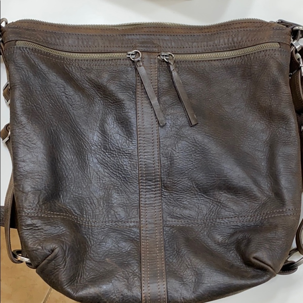 Rough and tumble large vintage hoop hobo